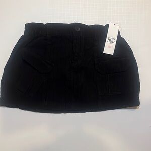 Urban outfitters black corduroy cargo skirt